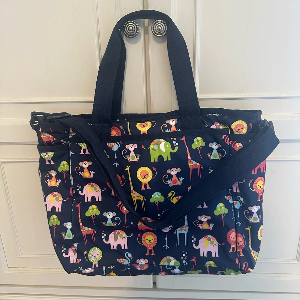 LeSportsac Zoo Cute Ryan Baby Diaper Convertible Tote Bag